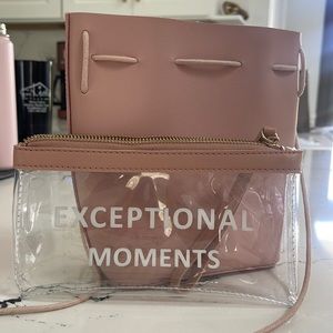 SUPER CUTE PINK SHOULDER BAG WITH MATCHING COSMETIC BAG💗!!